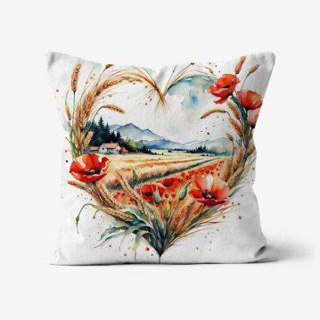 Heart-Poppies-Wheat-Art-Cushion