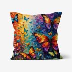 Multicoloured-Butterflies-Art-Cushion