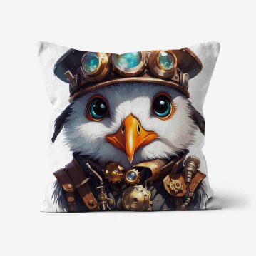 Steampunk-Bird-Art-Cushion